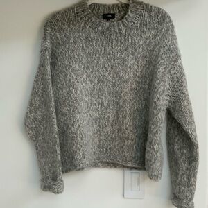 Line Women's Heathered Gray Crew Neck Sweater